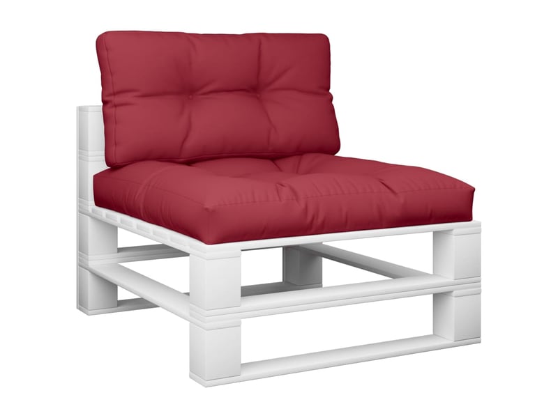  Lot de 2 coussins de palette, coussins de canapé rouge bordeaux tissu cf59607  - Conforama C