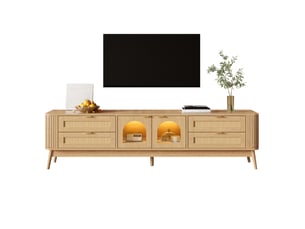 Meuble tv coloris naturel 180 cm <strong></strong>  <strong>Fay Lum</strong>