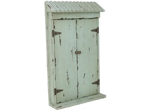 Miroir  à fixer coloris bleu <strong>WANDERLUST DECO</strong>  <strong></strong> - 60 cm x 13.5 cm