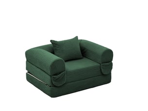 Fauteuil convertible Velours côtelé vert