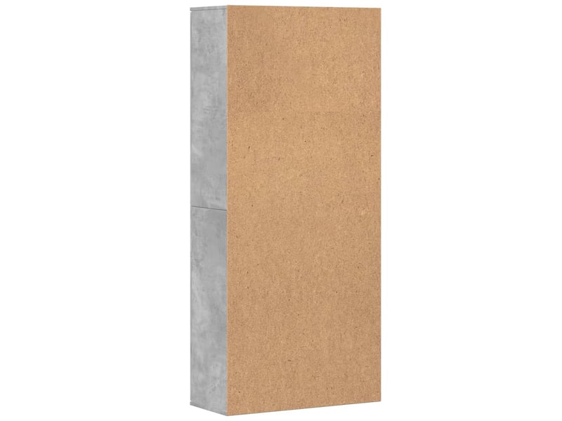  Buffet haut, meuble de rangement salon gris béton 80x35x180 cm bois d'ingénierie  - Conforama E