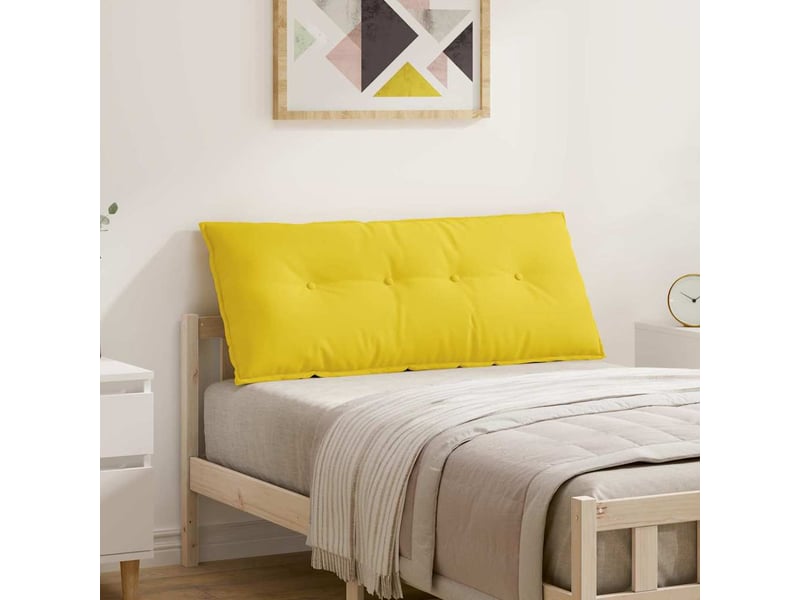 Coussin de dos, coussin de dossier jaune clair 120 x 19 x 50 cm tissu cf54769 - Conforama B