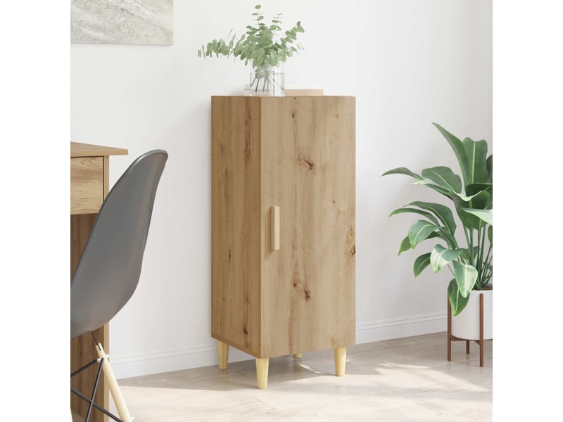  Buffet - bahut - meuble de rangement chêne artisanal 34,5 x 34 x 90 cm bois d'ingénierie  - Conforama B