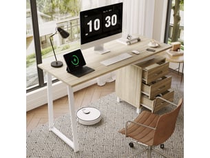 Bureau enfant MEULVA 130 cm coloris naturel