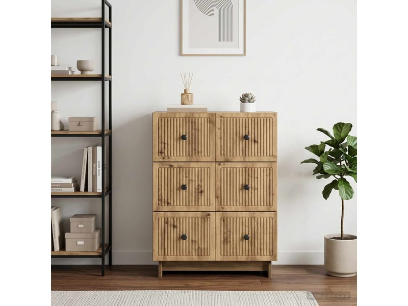  Armoire de rangement bureau, armoire à tiroirs 66 x 34,5 x 90 cm bois d'ingénierie shl565  - Conforama D