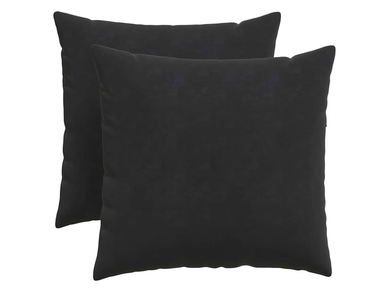 Lot de 2 coussins de canapé, coussins décoratifs noir 50 x 50 cm cf59138 - Conforama A
