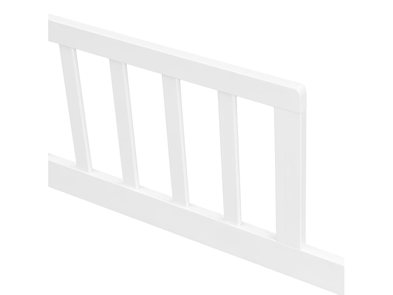  Lit cabane enfant 90x200 avec rangements et barrières blanc evryae  - Conforama C