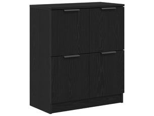 Buffet - bahut - meuble de rangement chêne noir 60 x 30 x 70 cm bois d'ingénierie