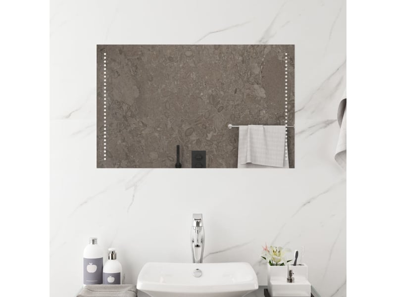 Miroir de salle de bain, miroir de toilette à led 50x80 cm cf62501 - Conforama D