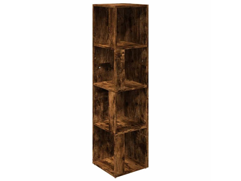  Armoire de rangement, armoire d'angle chêne fumé 33x33x132 cm bois d'ingénierie  - Conforama A