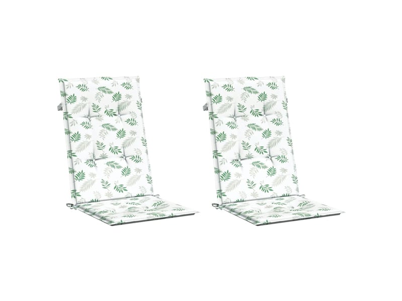  Lot de 2 coussins de chaise à dossier haut modèle de feuille cf32615  - Conforama C