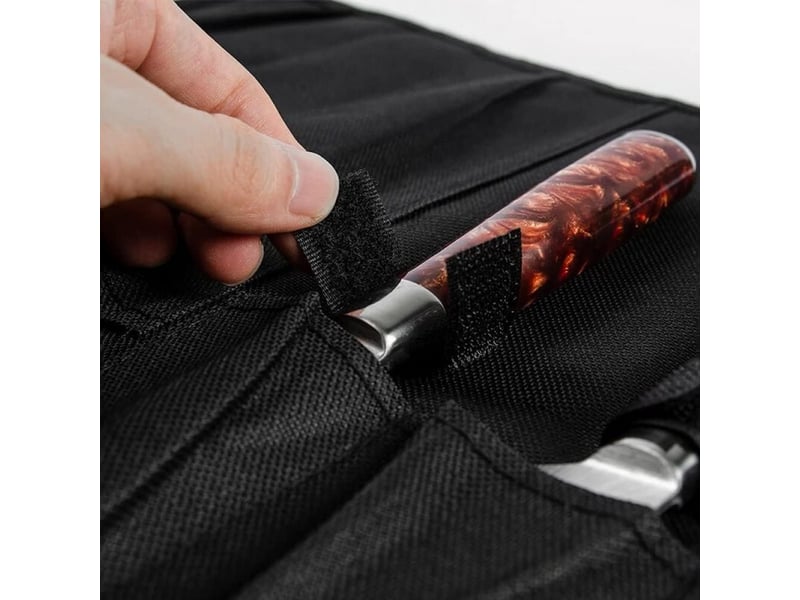  Oxford en rouleau pour couteaux de chef - pour couteaux, porte-couteau de, outil de couverts de cuisine - de chef à 5 emplacements avec poignée  - Conforama C