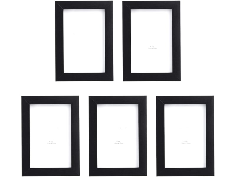  Lot de 5 cadres photo rectangulaires 10x15 cm – noir  - Conforama A