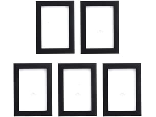 Lot de 5 cadres photo rectangulaires 10x15 cm – noir