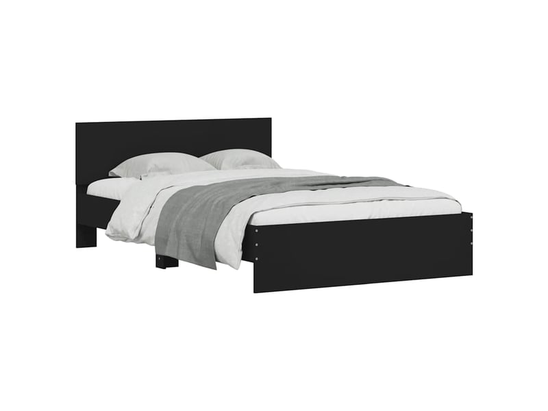  Lit double- lit adulte -  cadre de lit sans matelas noir 120x190 cm  - Conforama B