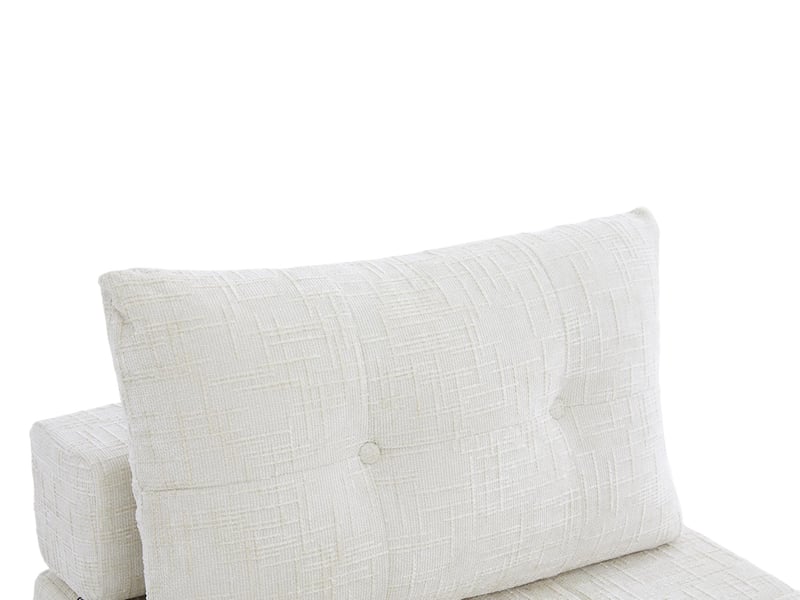  Canapé 1 place convertible en tissu chenille beige - canapé lit 2 en 1 - assise haute résilience - pour salon, studio ou chambre d’amis  - Conforama C