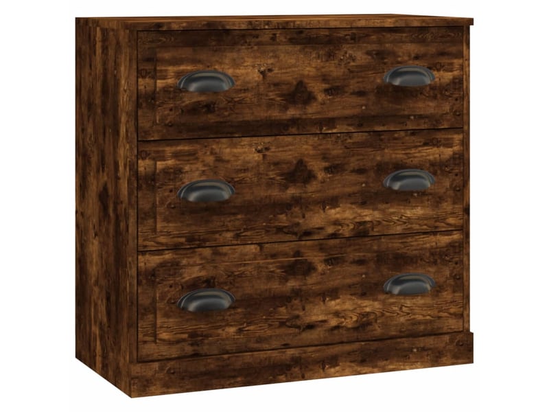  Buffets 2 pcs - bahut - meuble de rangement chêne fumé bois d'ingénierie  - Conforama C