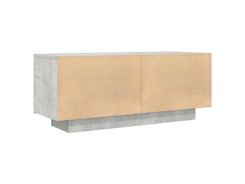  Meuble tv - banc tv - meuble de rangement gris béton 100x35x40 cm bois d'ingénierie  - Conforama E
