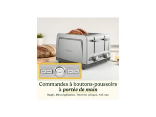 Grille pain 4 fente(s)  CUISINART CUI3030050204513 - Inox