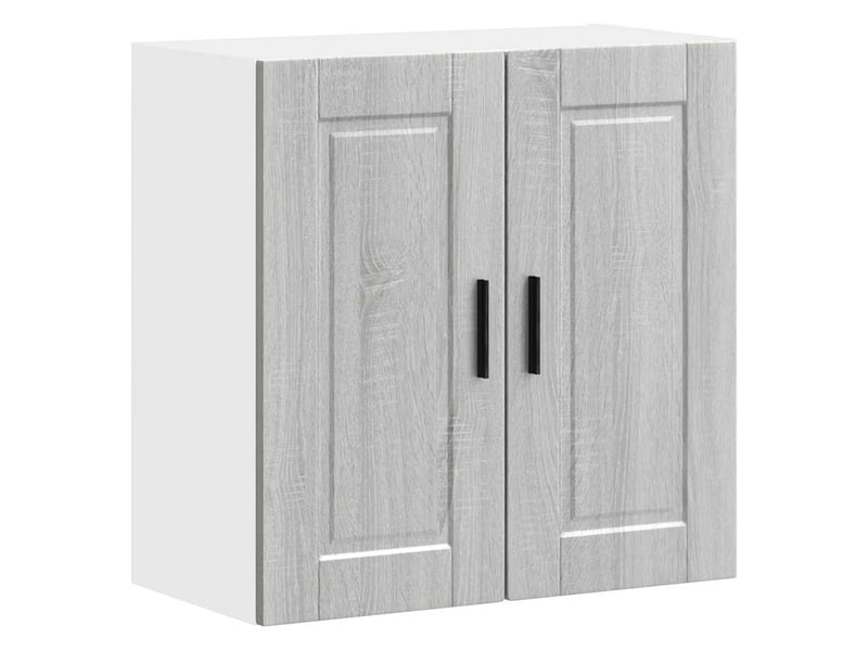 Meuble de rangement, armoire murale de cuisine porto sonoma gris bois d'ingénierie shl4116 - Conforama B