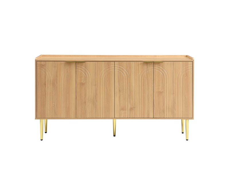  Buffet moderne, meuble de rangement pour salon, console pour entrée, meuble de rangement pour chambre à coucher, finition bois  - Conforama A