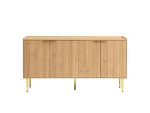Buffet 4 porte(s) 0 tiroir(s) <strong>BGSRYAO</strong> <strong></strong> - 140 cm coloris marron