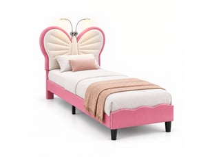 Lit simple 90x190 cm YYXLDYNB   coloris rose