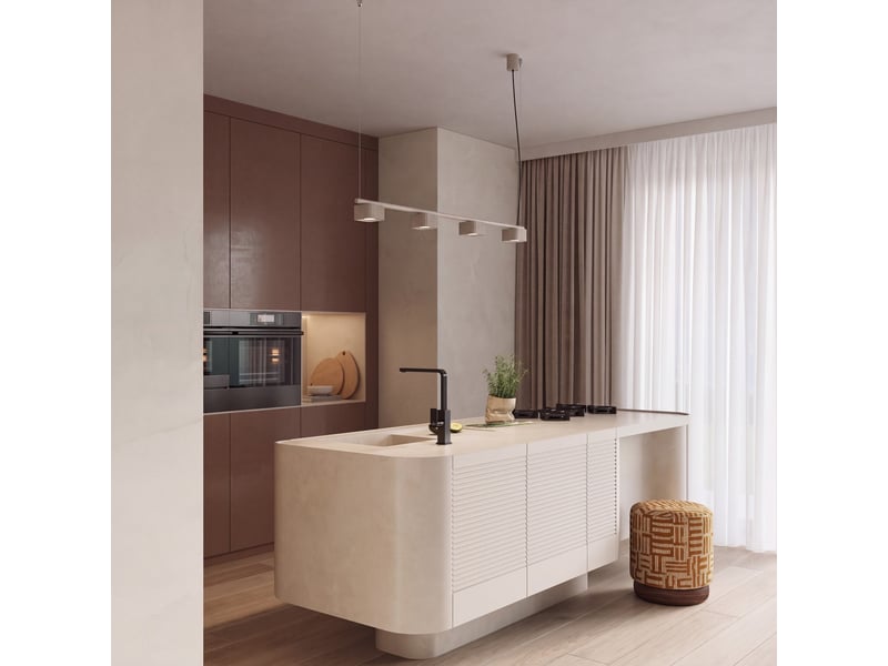  Lustre riff 4 taupe gx53 aluminium moderne 208x122x10cm SL.3041 - Conforama C