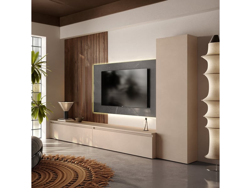  Meuble tv mural moderne pour salon composizione 220  - Conforama B