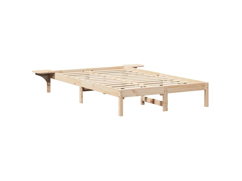  Lit double- lit adulte -  cadre de lit naturel 120 x 190 cm pin massif  - Conforama C