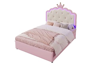 Lit gigogne 140x200 cm Sol Morn coloris rose