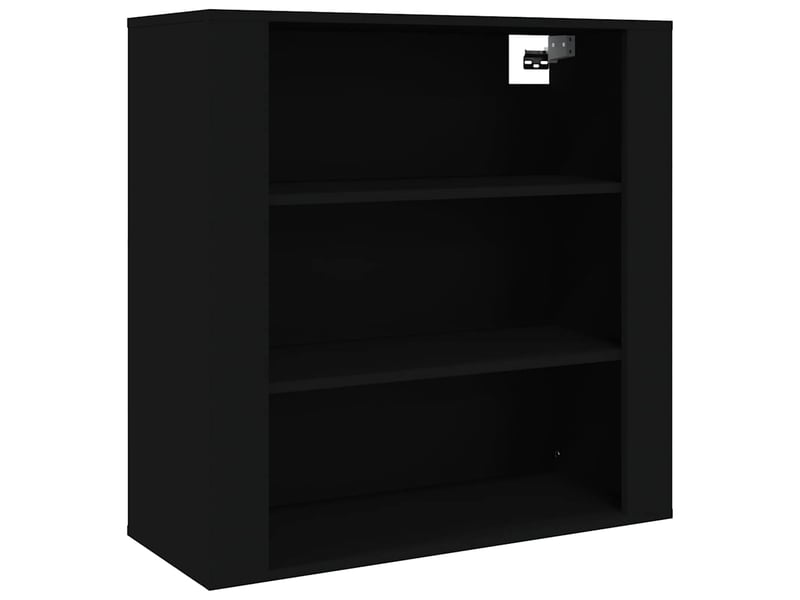  Armoire murale, meuble de rangement noir 80x33x80 cm bois d'ingénierie shl64725  - Conforama A