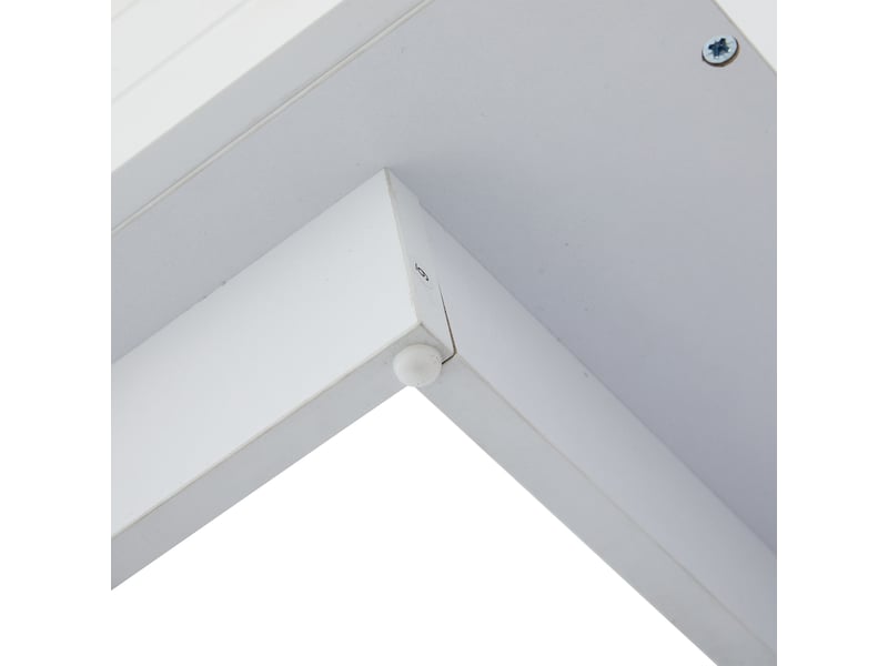  Table basse led avec 2 tiroirs et étagère pour salon 100×50×42 cm en panneaux de particules blanche  - Conforama D