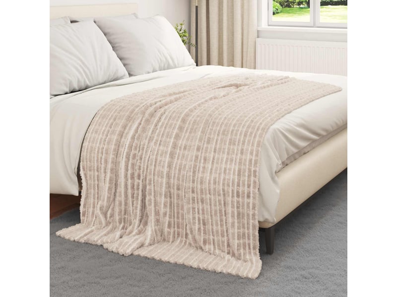 Couverture jetée de canapé 6 pcs beige 200x150 cm 4.5 kg toison - Conforama C