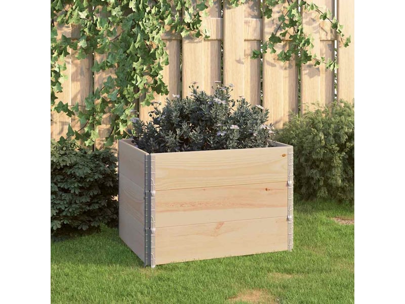  Jardinière - bac à fleurss surélevées 3 pcs 60x80 cm bois de pin solide  - Conforama B