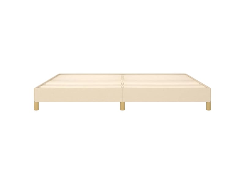  Lit double- lit adulte -  cadre de lit sans matelas crème 200x200 cm tissu  - Conforama D