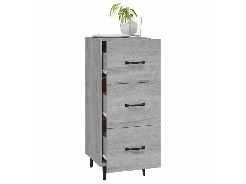  Buffet - bahut - meuble de rangement sonoma gris 34,5x34x90 cm bois d'ingénierie  - Conforama D