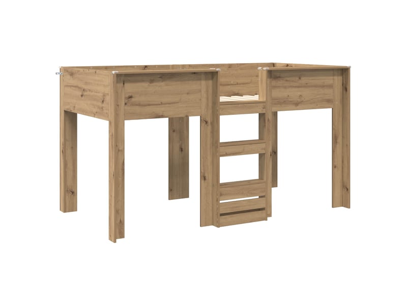 Lit superposé pour enfants - lit jeune chêne artisanal 100 x 200 cm - Conforama D