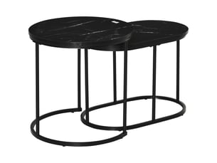 Table basse coloris noir <strong>PANGIVO</strong> <strong></strong> - 50 cmx50 cm