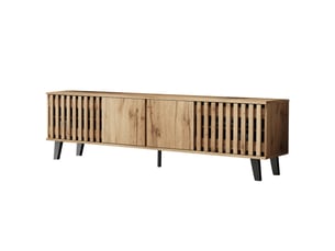 Meuble tv coloris bois clair 180 cm <strong>KORFEE</strong> <strong></strong>