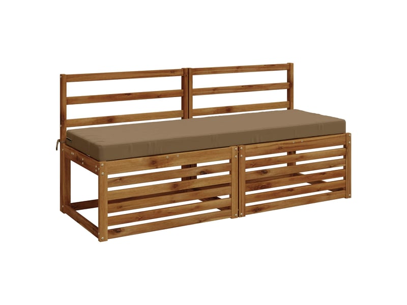  Lot de 2 coussins de banc, coussins d'assise soest 100 % polyester taupe cf56843  - Conforama C