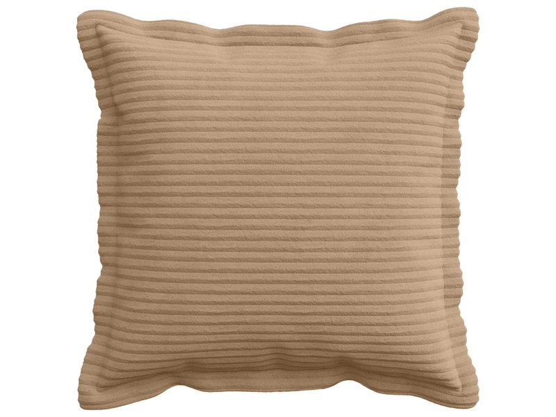  Lot de 6 housses de coussin houten marron 35 x 35 cm velours côtelé cf49847  - Conforama A