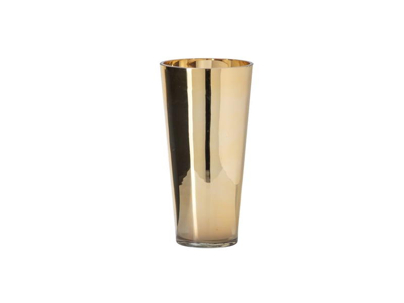  Photophore design en verre ember 30cm doré  - Conforama B