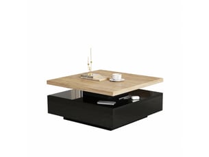 Table basse carré(e) coloris noir <strong></strong> <strong></strong> - 70 cmx70 cm