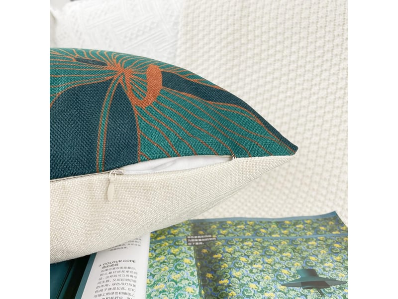  Housse de coussin 45 x 45 cm vert taies d'oreiller en lin coussins de canapé décoratifs lot de 4 jungle vert foncé housses de coussin décoratives moderne Home cushion cover - Conforama D