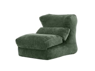 Canapé droit convertible <strong></strong> <strong></strong> 1 place Tissu vert