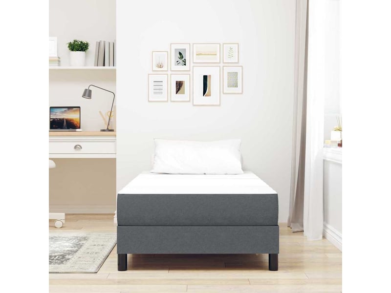  Lit simple- lit adulte -  matelas de lit avec matelas gris 80 x 200 cm tissu  - Conforama B