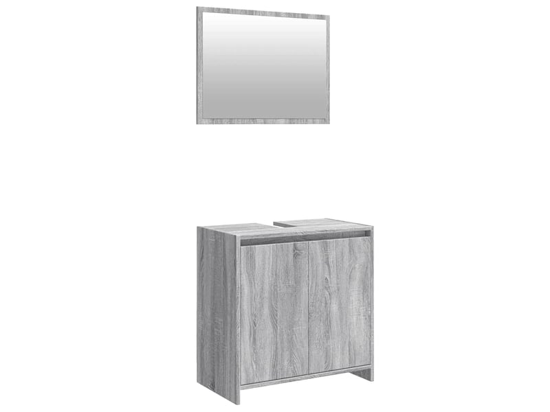  Ensemble de meubles de salle de bain 2 pcs sonoma gris cf63646  - Conforama A