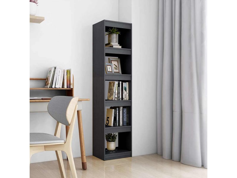  Bibliothèque, étagère de rangement gris 40x30x167,5 cm pin massif  - Conforama B