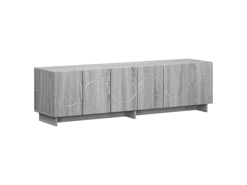  Meuble tv, banc tv 140x34,5x40 cm sonoma gris bois d'ingénierie shl9898  - Conforama A